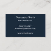 公証人代理店ペン·ロゴフリーの書道作家 名刺 (裏面)