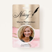 公証人公債の署名写真名バッジ バッジ (正面)