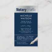 公証人公債代理人フォトネイビー&シルバー 名刺 (裏面)