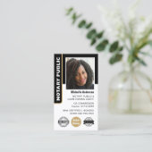 公証人公債署名エージェントの写真ID金ゴールド 名刺 (スタンド正面)