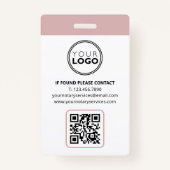 公証人公債署名エージェントIDフォトピンク バッジ (裏面)