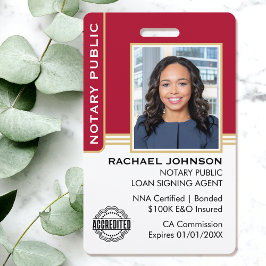 公証人公債署名エージェントID赤金ゴールド バッジ