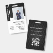 公証人公債署名エージェントID バッジ (正面＆裏面)