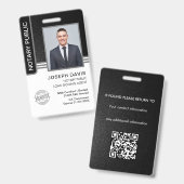公証人公債署名エージェントID バッジ (正面&裏面)