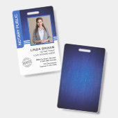 公証人公債署名エージェントID バッジ (正面＆裏面)