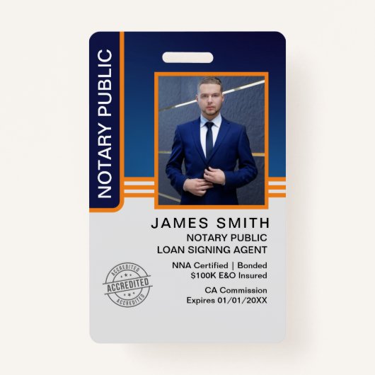 公証人公債署名エージェントID バッジ (正面)