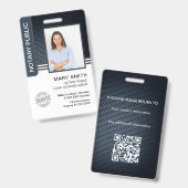 公証人公債署名エージェントID バッジ (正面＆裏面)