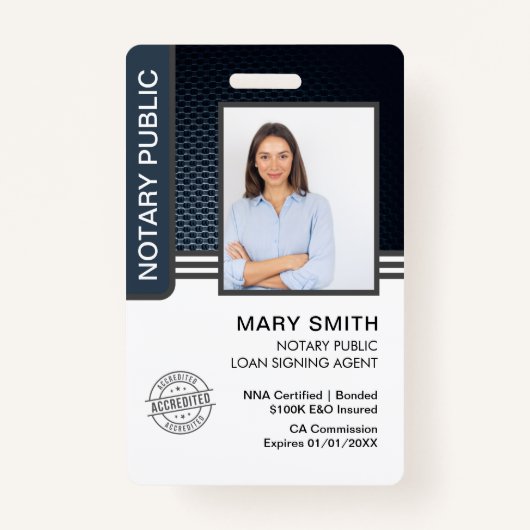 公証人公債署名エージェントID バッジ (正面)