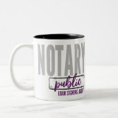 公証人公債署名代理カスタマイズ人 ツートーンマグカップ (左)