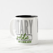 公証人公債署名代理カスタマイズ人 ツートーンマグカップ (正面左)