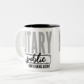 公証人公債署名代理カスタマイズ人 ツートーンマグカップ (正面左)