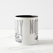 公証人公債署名代理カスタマイズ人 ツートーンマグカップ (中央)