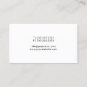 公証人公債署名代理人ミニマリスト海軍 名刺 (裏面)