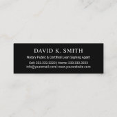 公証人公債署名代理店ワックス·スタンプ·ロゴ スキニー名刺 (裏面)