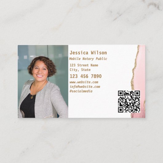 公証人公債署名写真チラシQRコード 名刺 (裏面)