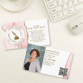 公証人公債署名写真チラシQRコード 名刺