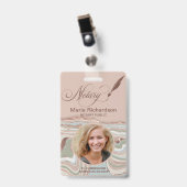 公証人公債署名写真名バッジ バッジ (クリップ付き表面)