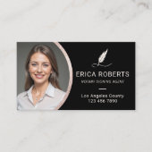 公証人公債署名業者の写モダン真 名刺 (正面)