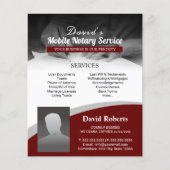 公証人公債署名業者の赤い写真 チラシ (正面)