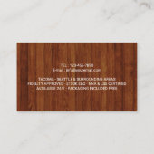 公証人公債署名業者カスタムフォトウッド 名刺 (裏面)