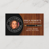 公証人公債署名業者カスタムフォトウッド 名刺 (正面)