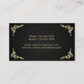 公証人公債署名業者ブラックアールデコ 名刺 (裏面)