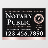 公証人公債署名業者ブラックバラ金ゴールド ウィンドウサイン (シート)