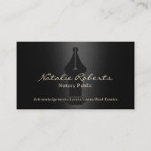 公証人公債署名業者ブラックモダン 名刺 (正面)