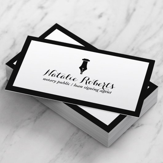 公証人公債署名業者ミニマル縁どリスト 名刺