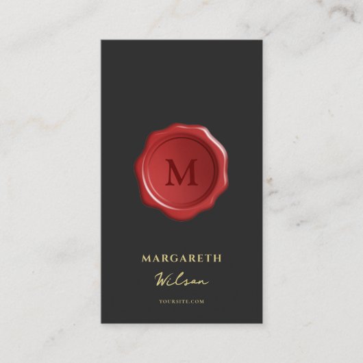 公証人公債署名業者モノグラム 名刺 (正面)