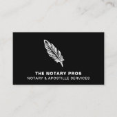 公証人公共のアポスティーレサービスモダンブラック 名刺 (正面)