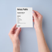 公証人公共のネームサービス電話Webサイトホワイト チラシ (手)