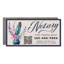 公証人公共の水の色のクイルの羽