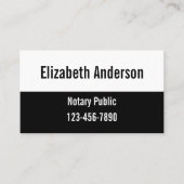 公証人公共の白黒QRコードテンプレート 名刺 (正面)