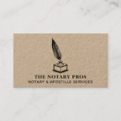 公証人公共アポスティーサービスヴィンテージクイル 名刺 (正面)