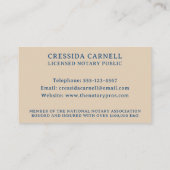 公証人公共アポスティーレサービス自然ボホクイル 名刺 (裏面)