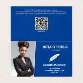 公証人公共カスタムQRと写真 名刺 (外部フラット)