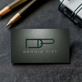 公証人公共グレーカスタムモノグラムローン署名 名刺