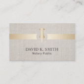 公証人公共ゴールデンペンエレガントリネン 名刺 (正面)