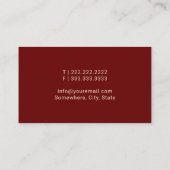 公証人公共ゴールデンペンエレガントレッド 名刺 (裏面)