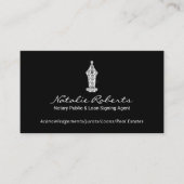 公証人公共ダイヤモンドペンローン署名業者 名刺 (正面)