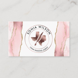 公証人公共テキサス州印紙貸付契約代理店武習 名刺