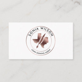 公証人公共テキサス州印紙貸付契約代理店武習 名刺