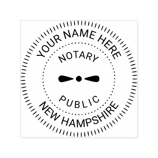 公証人公共ニューハンプシャー セルフインキングスタンプ (デザイン)
