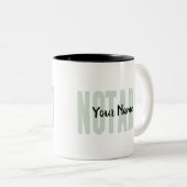 公証人公共フェードグリーンビッグフォントカスタマイズ ツートーンマグカップ (正面右)