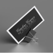 公証人公共ブラック&ホワイトはっきりしたデザインカード 名刺