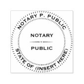 公証人公共用円線分周器 セルフインキングスタンプ (デザイン)