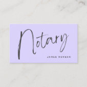 公証人公共薄紫名刺書 名刺 (正面)
