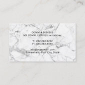 公証人公共金ゴールドペン貸付け契約代理店大理石 名刺 (裏面)