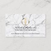 公証人公共金ゴールドペン貸付け契約代理店大理石 名刺 (正面)